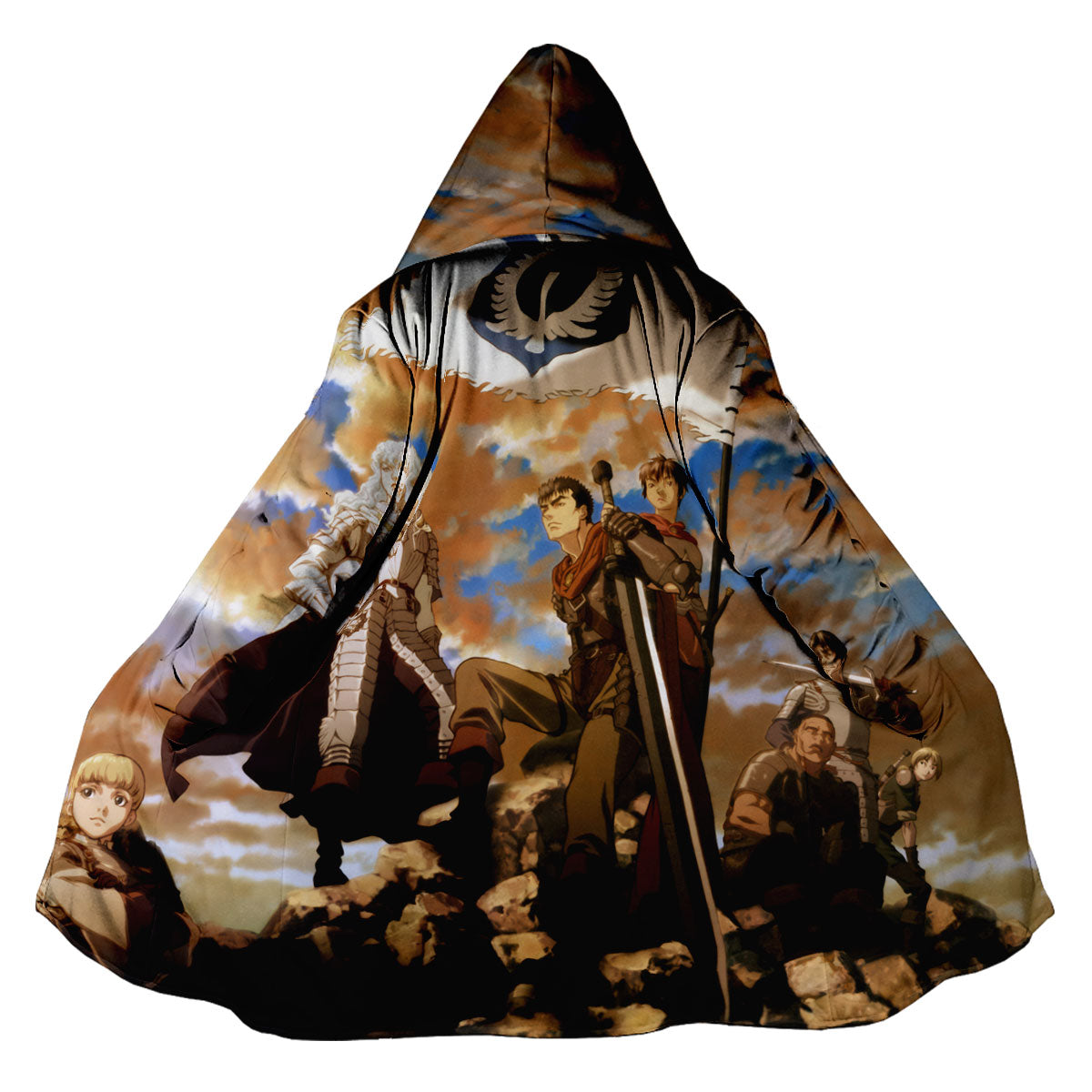 Berserk Hawk Warrior On Rock Anime Apparel