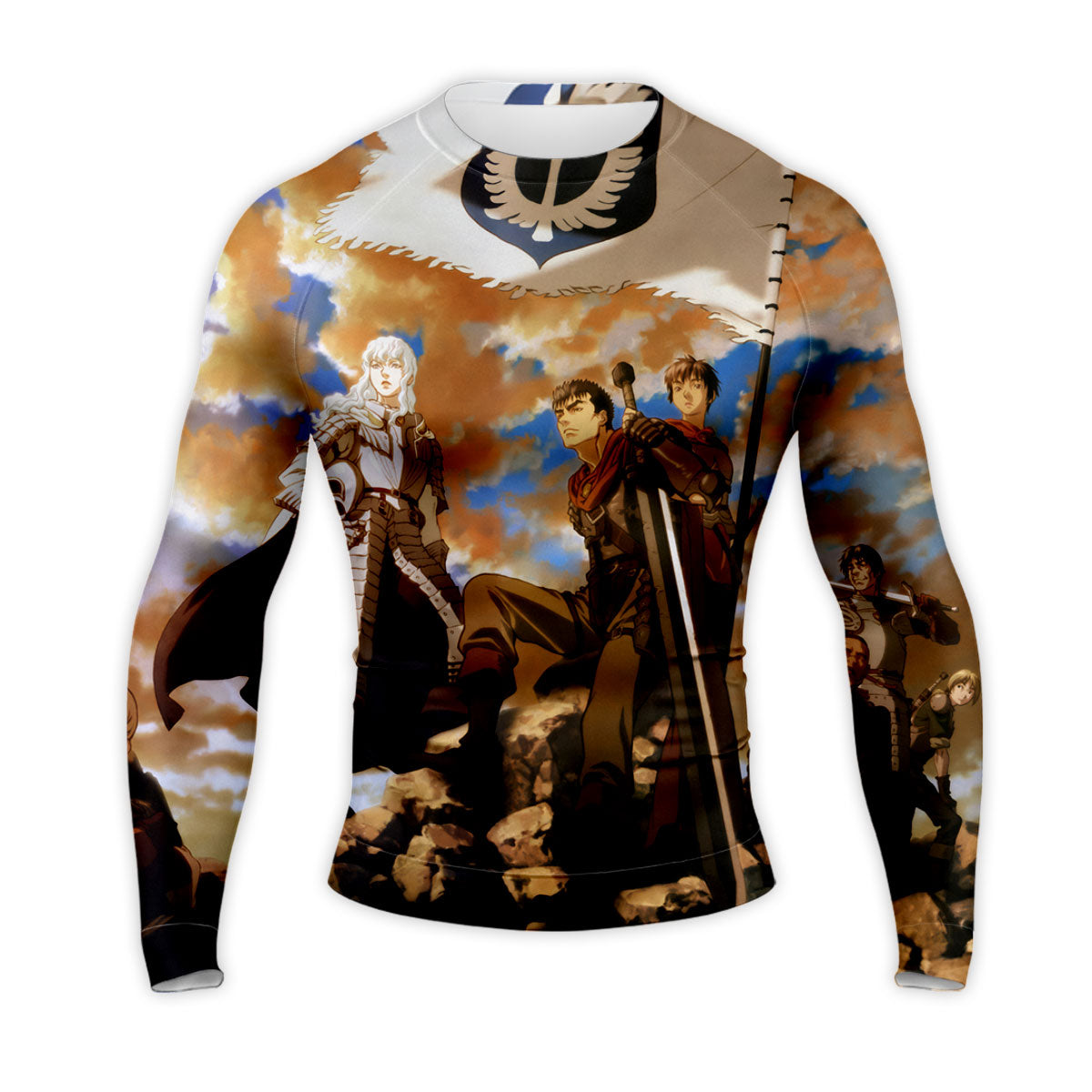 Berserk Hawk Warrior On Rock Anime Apparel