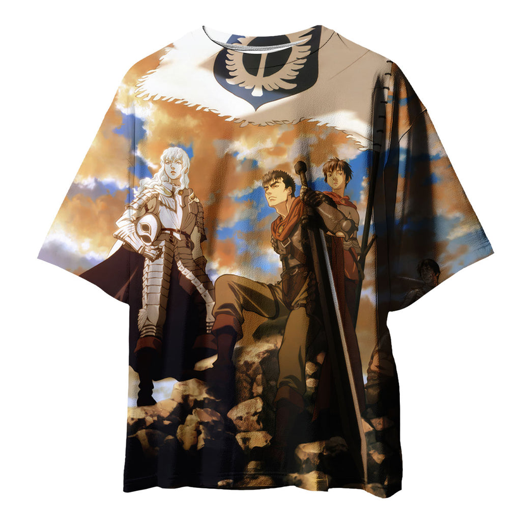 Berserk Hawk Warrior On Rock Anime Apparel