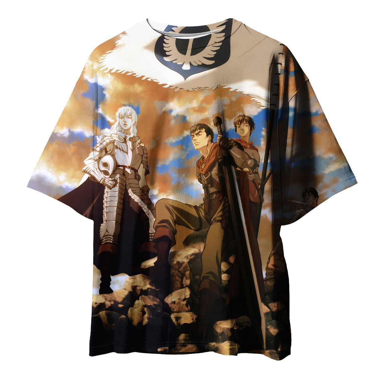 Berserk Hawk Warrior On Rock Anime Apparel