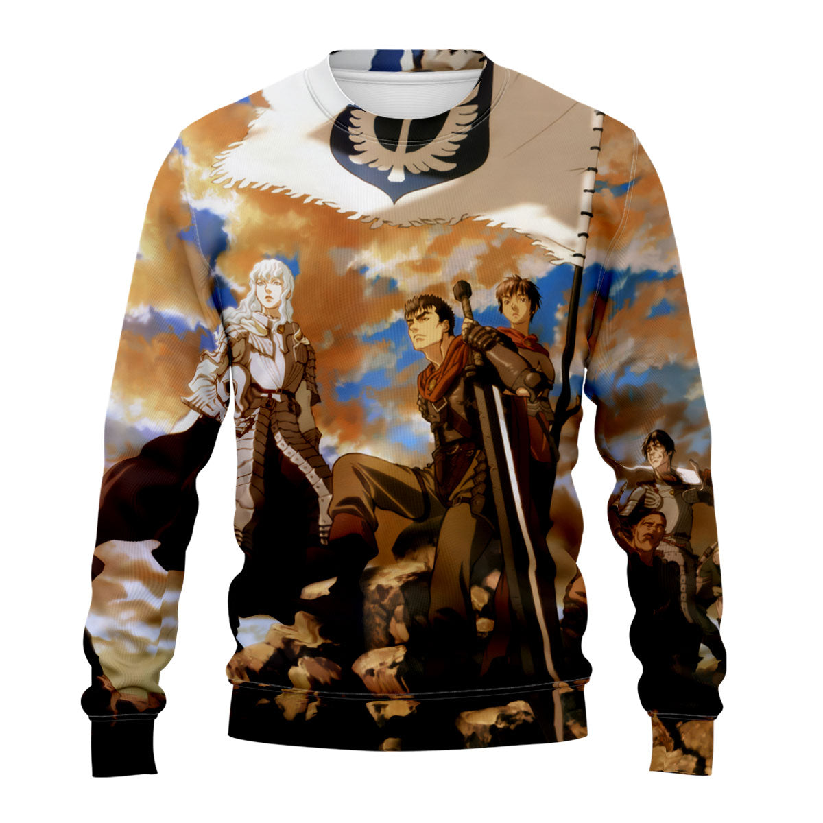 Berserk Hawk Warrior On Rock Anime Apparel