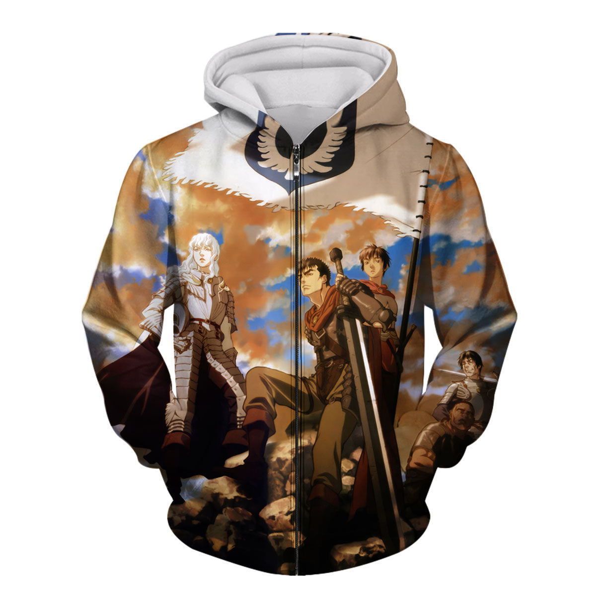 Berserk Hawk Warrior On Rock Anime Apparel