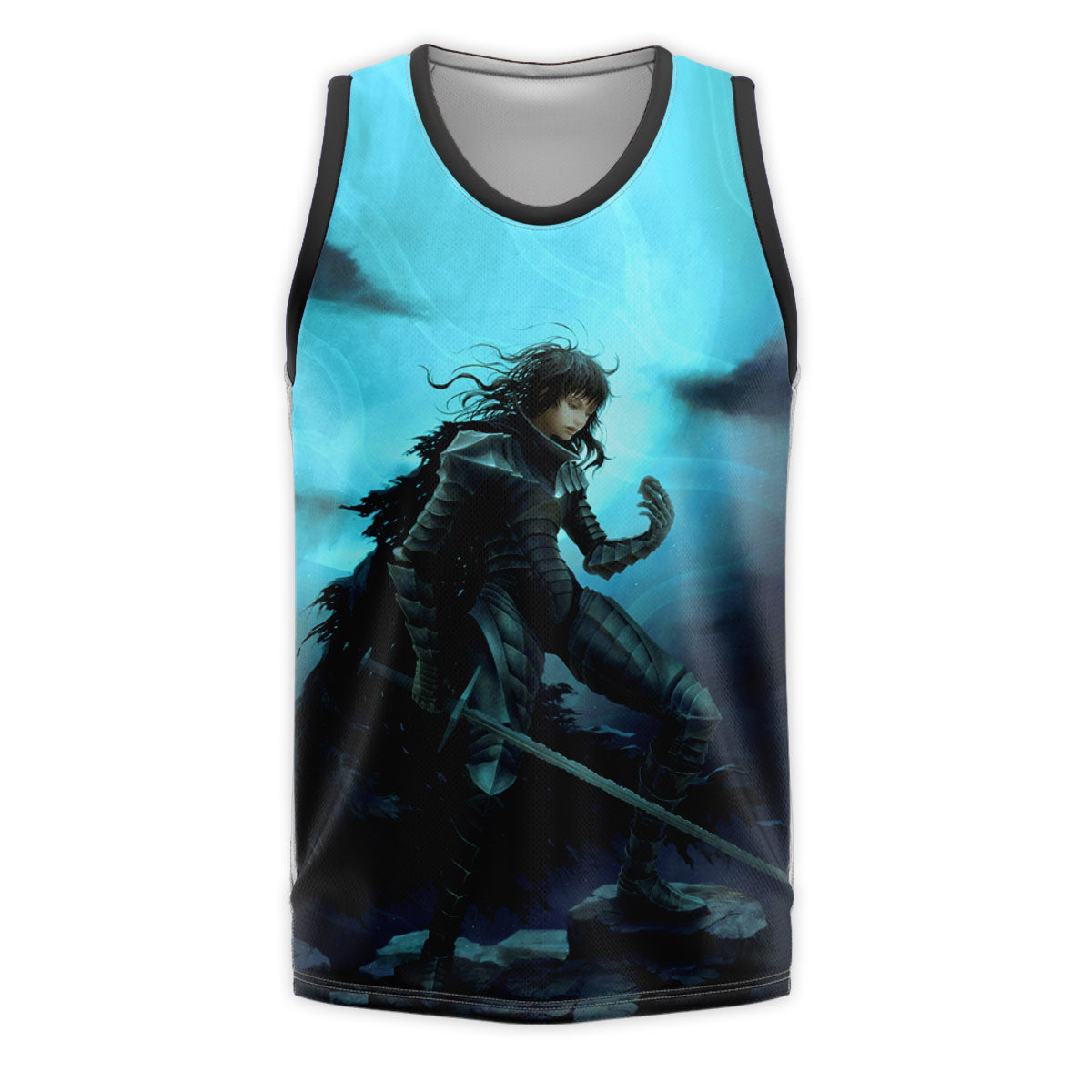 Berserker Armor Standing On Cliff Anime Apparel