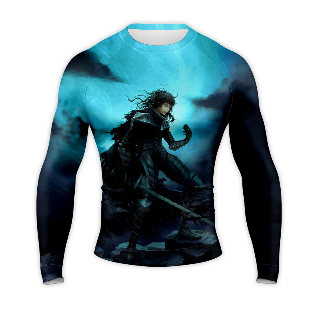 Berserker Armor Standing On Cliff Anime Apparel