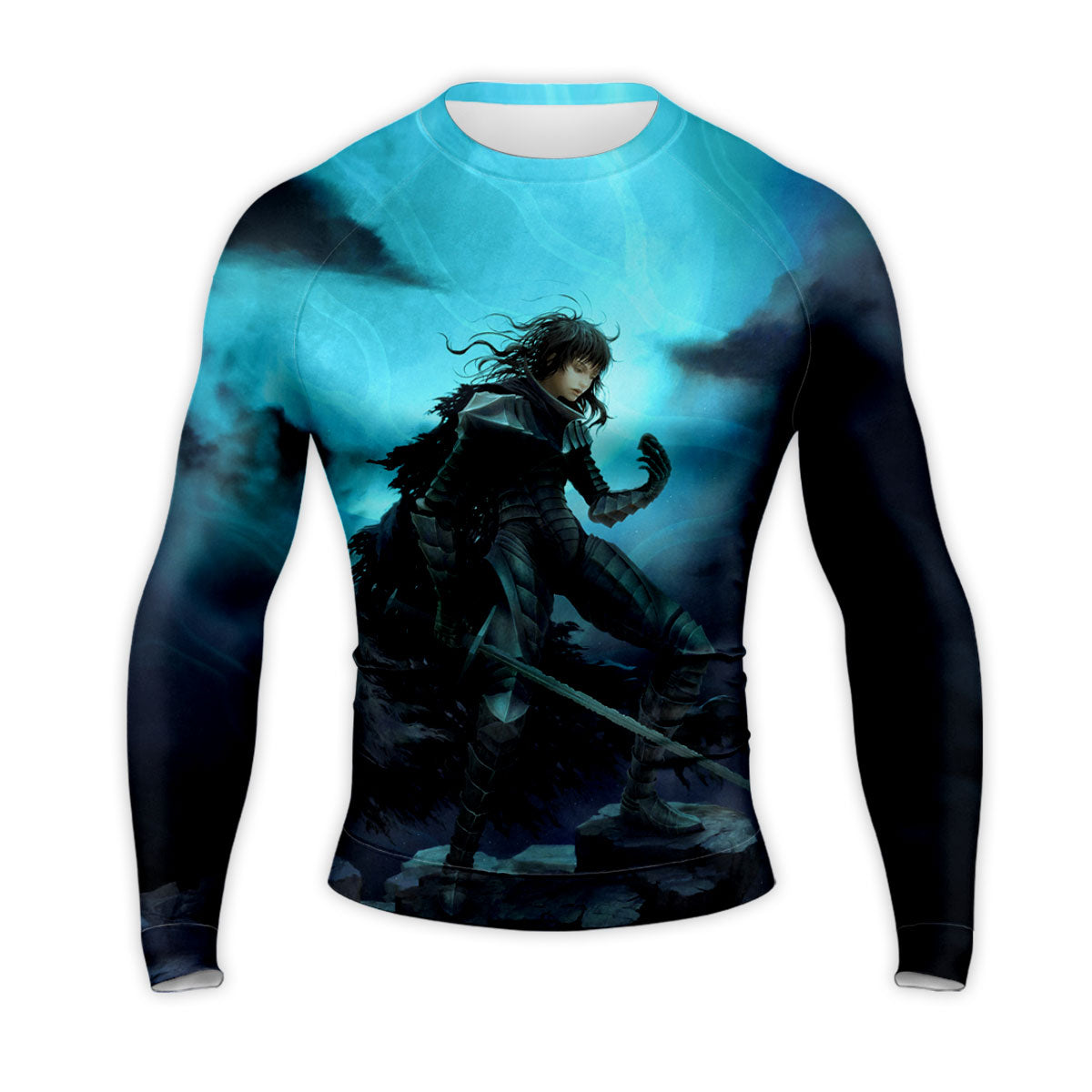 Berserker Armor Standing On Cliff Anime Apparel