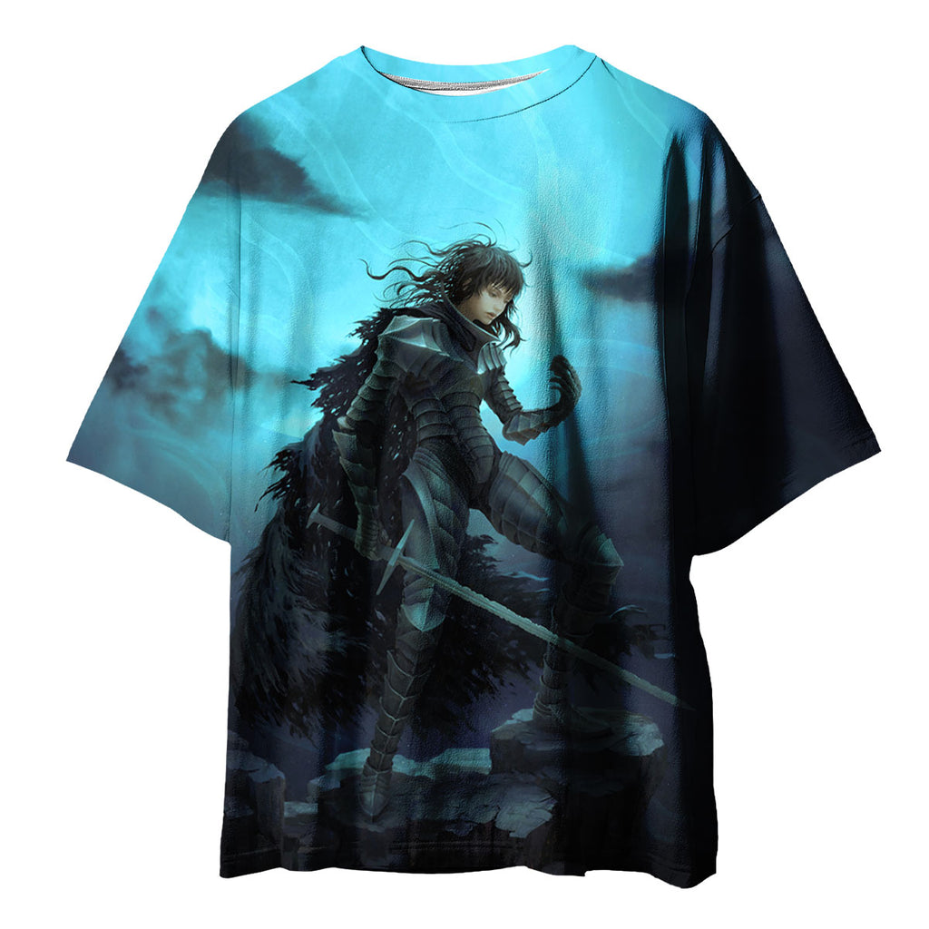 Berserker Armor Standing On Cliff Anime Apparel
