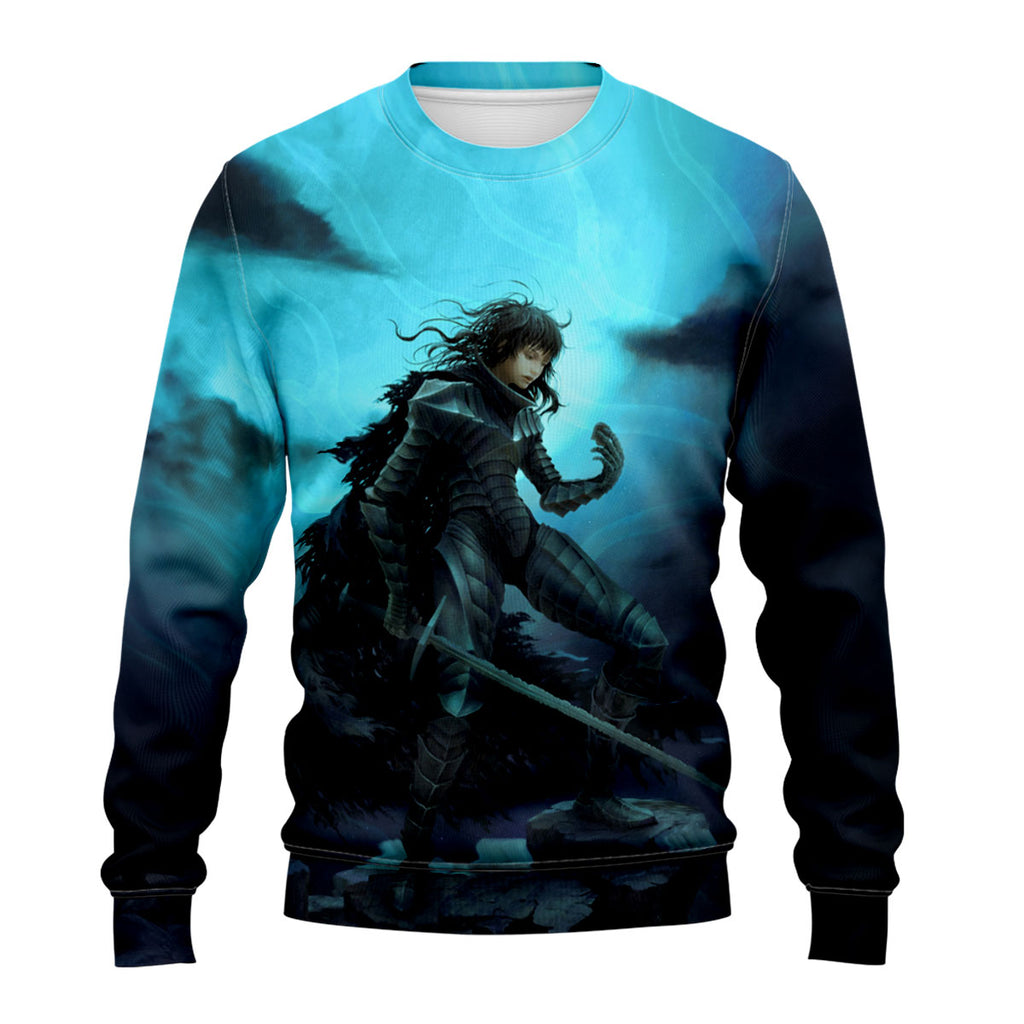 Berserker Armor Standing On Cliff Anime Apparel