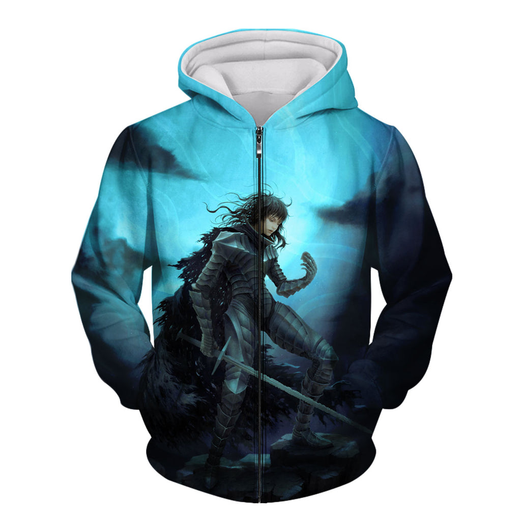 Berserker Armor Standing On Cliff Anime Apparel