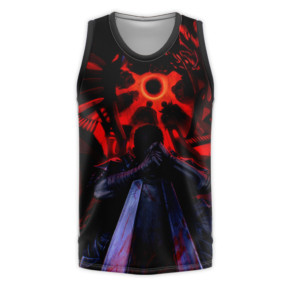 Berserker Guts Kneeling Red Aura Anime Apparel