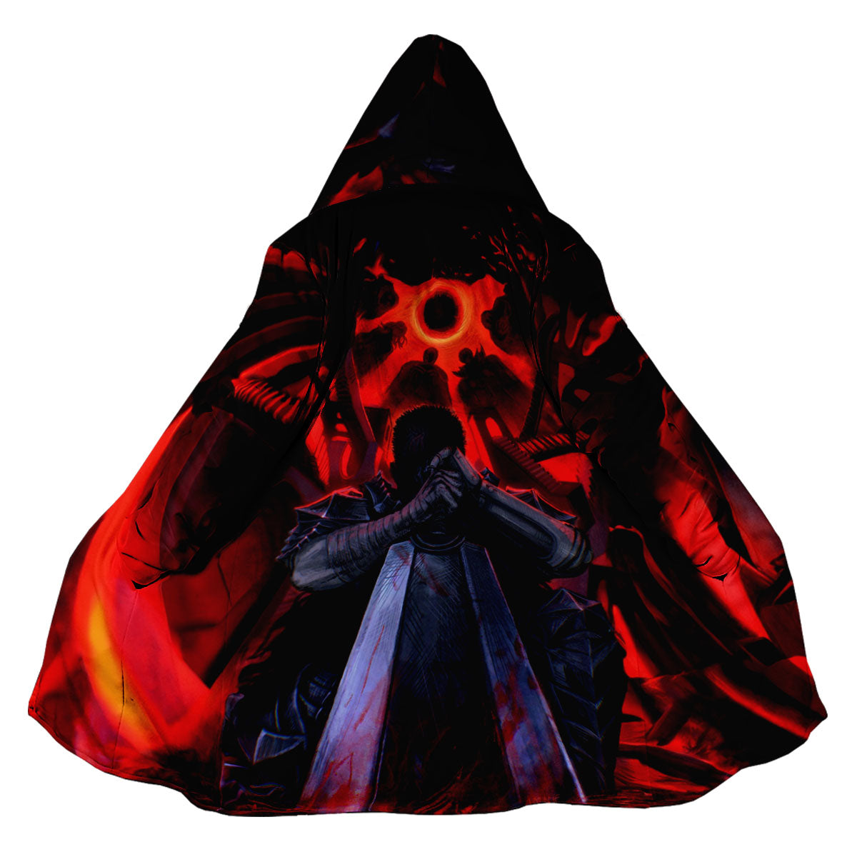 Berserker Guts Kneeling Red Aura Anime Apparel