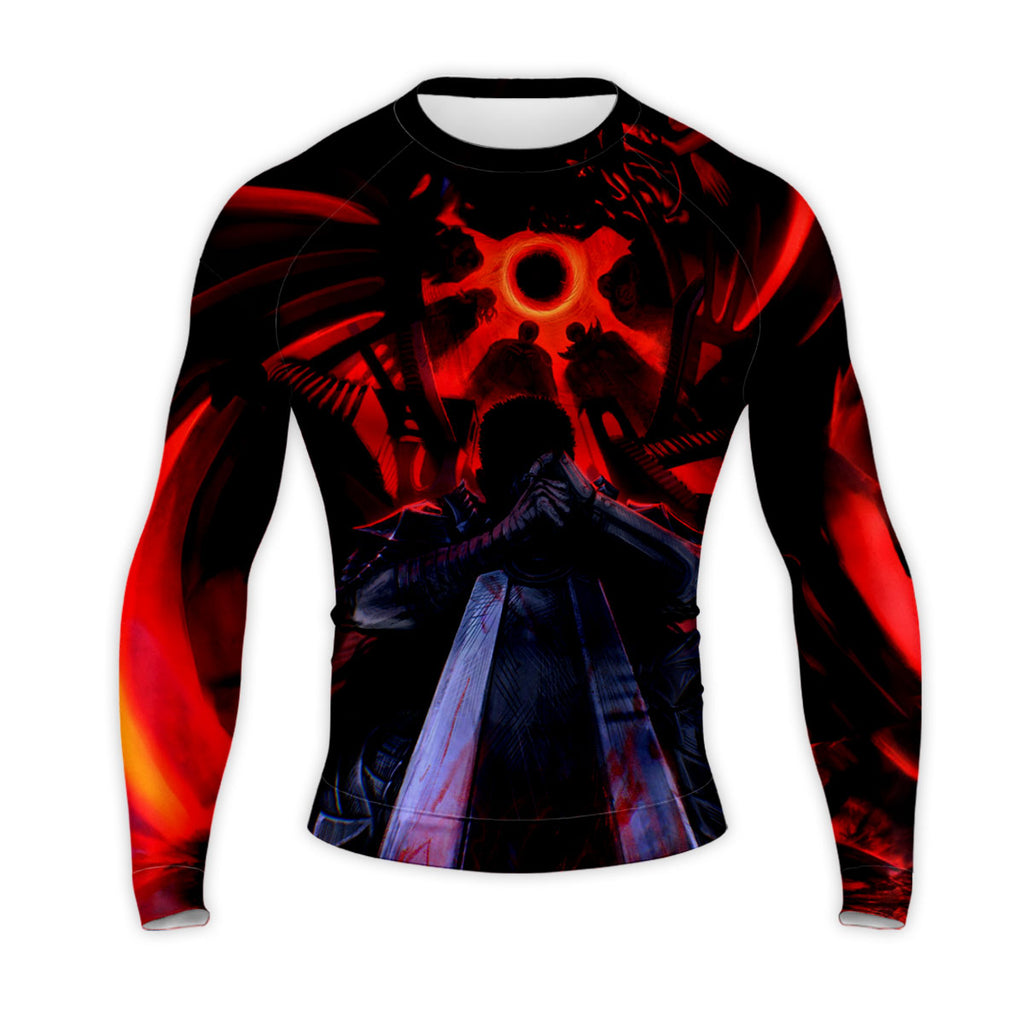 Berserker Guts Kneeling Red Aura Anime Apparel