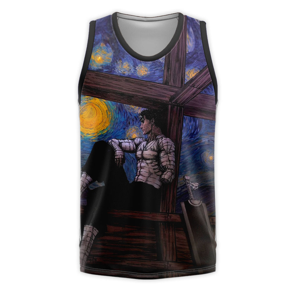 Berserker Guts Sitting Starry Window Anime Apparel