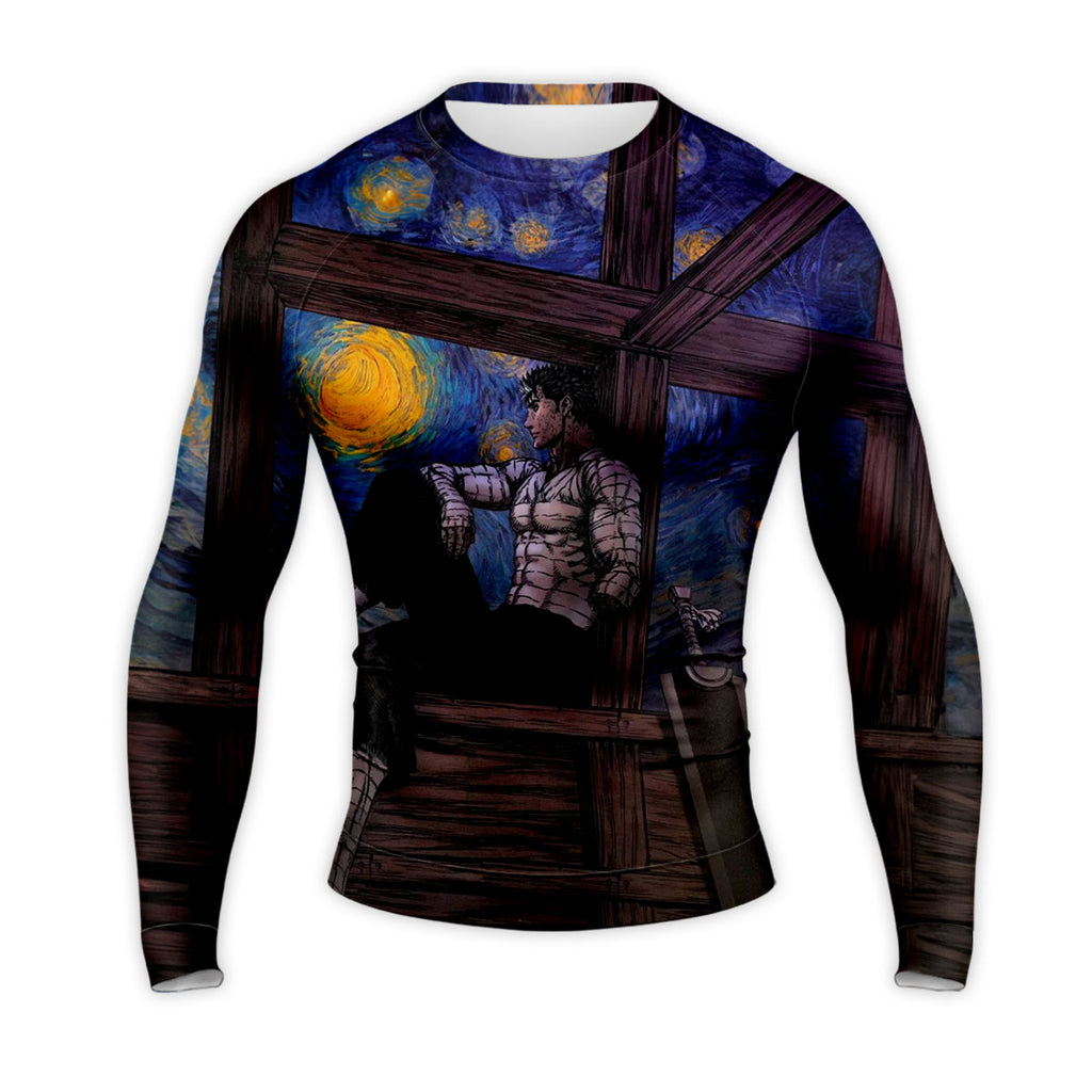 Berserker Guts Sitting Starry Window Anime Apparel