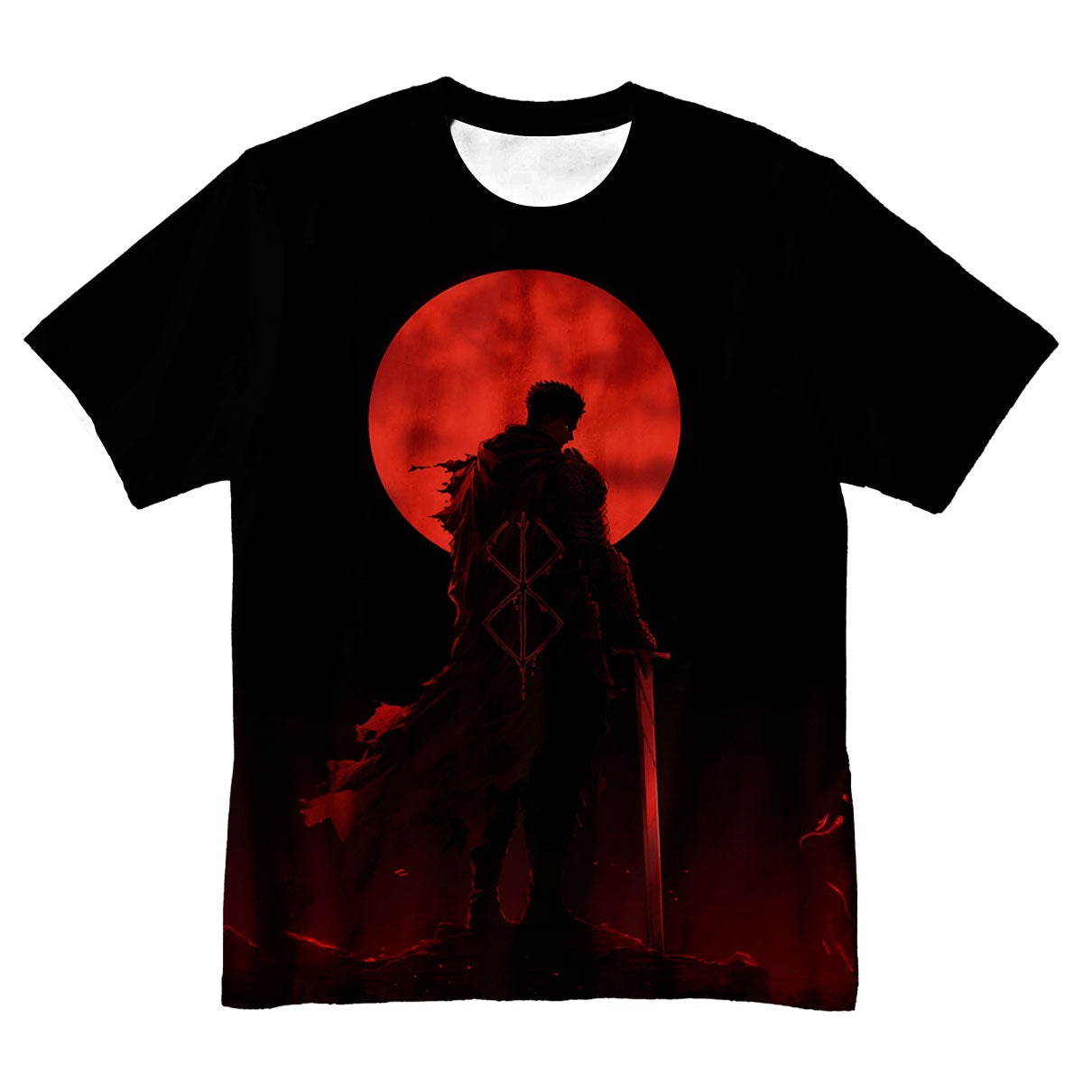 Berserker Guts Wielding Sword Anime Apparel