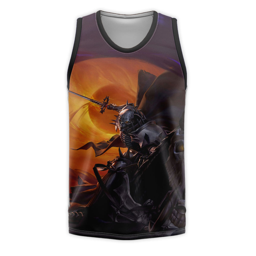 Berserker Skeleton Knight Horseback Sword Combat Anime Apparel