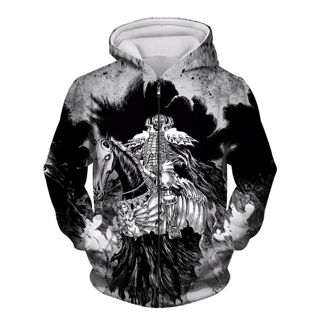 Berserker Skeleton Knight Mounted Comic Anime Apparel
