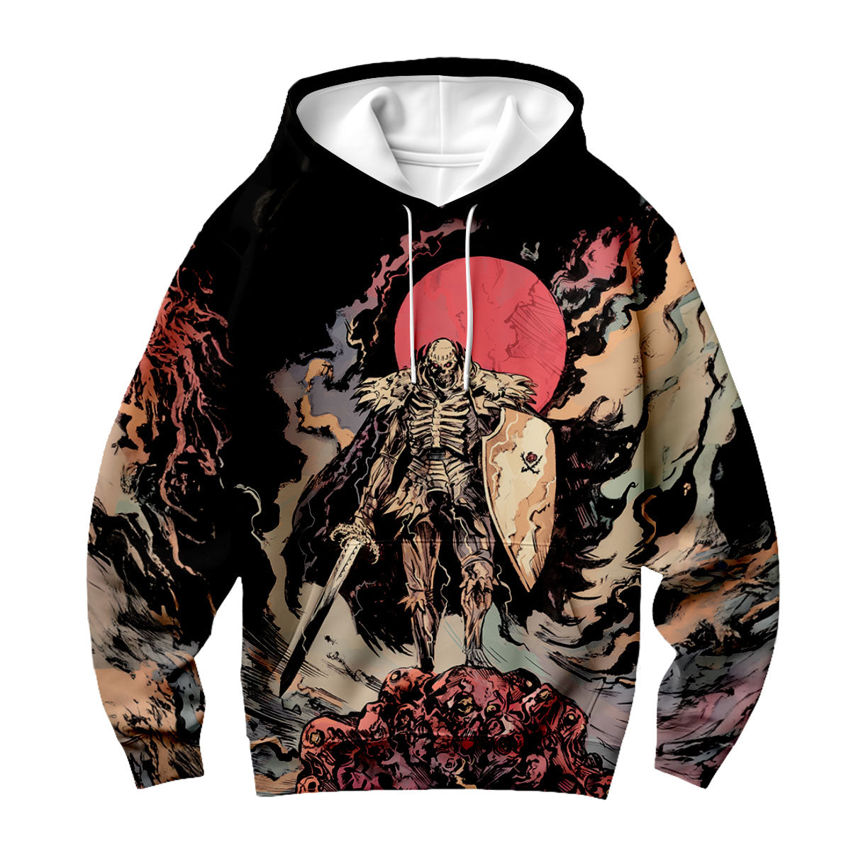 Berserker Skeleton Knight On Bone Pile Anime Apparel
