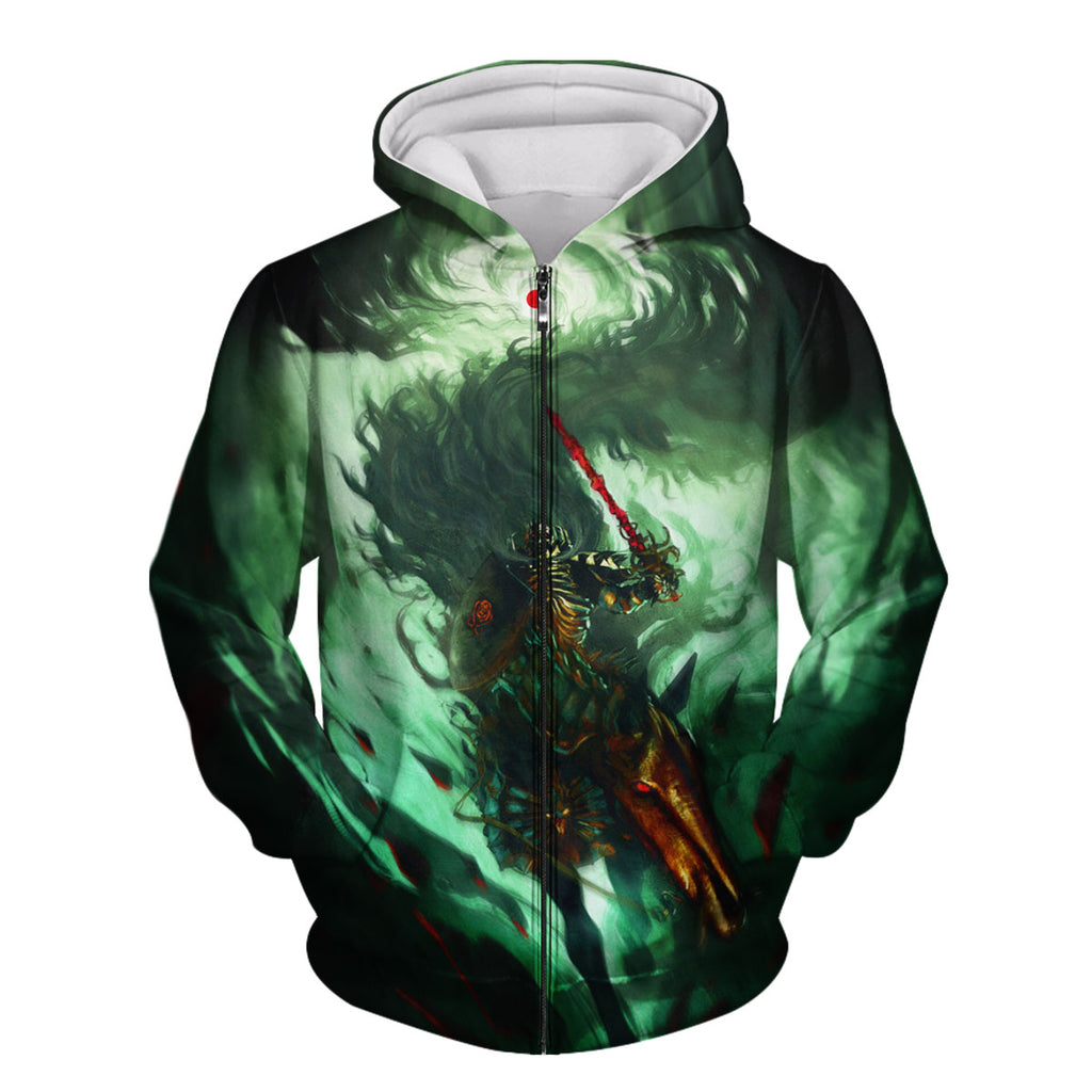Berserker Skeleton Knight Riding Horse Anime Apparel