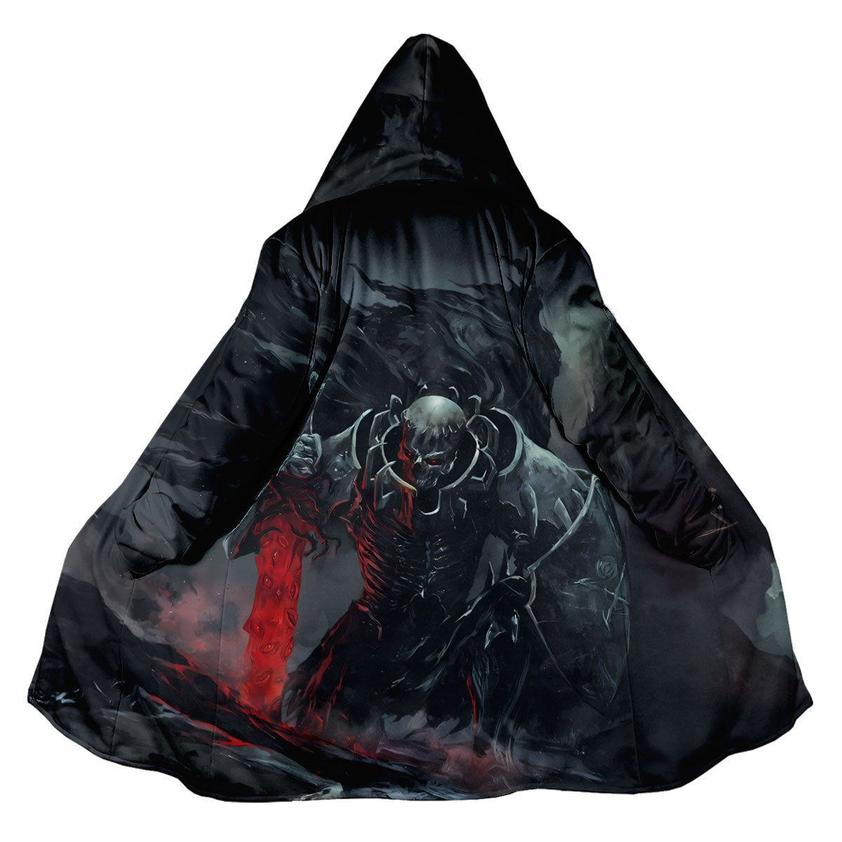 Berserker Skeleton Knight Wielding Red Sword Anime Apparel