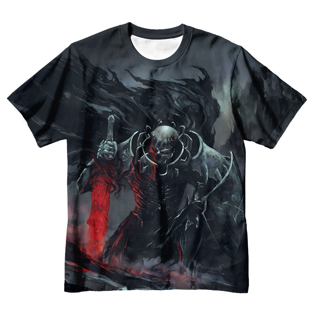 Berserker Skeleton Knight Wielding Red Sword Anime Apparel