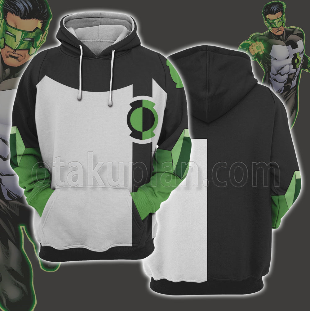 Dc Green Lantern White And Black Cosplay Hoodie