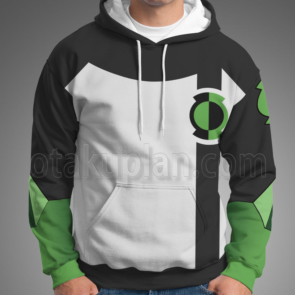 Dc Green Lantern White And Black Cosplay Hoodie