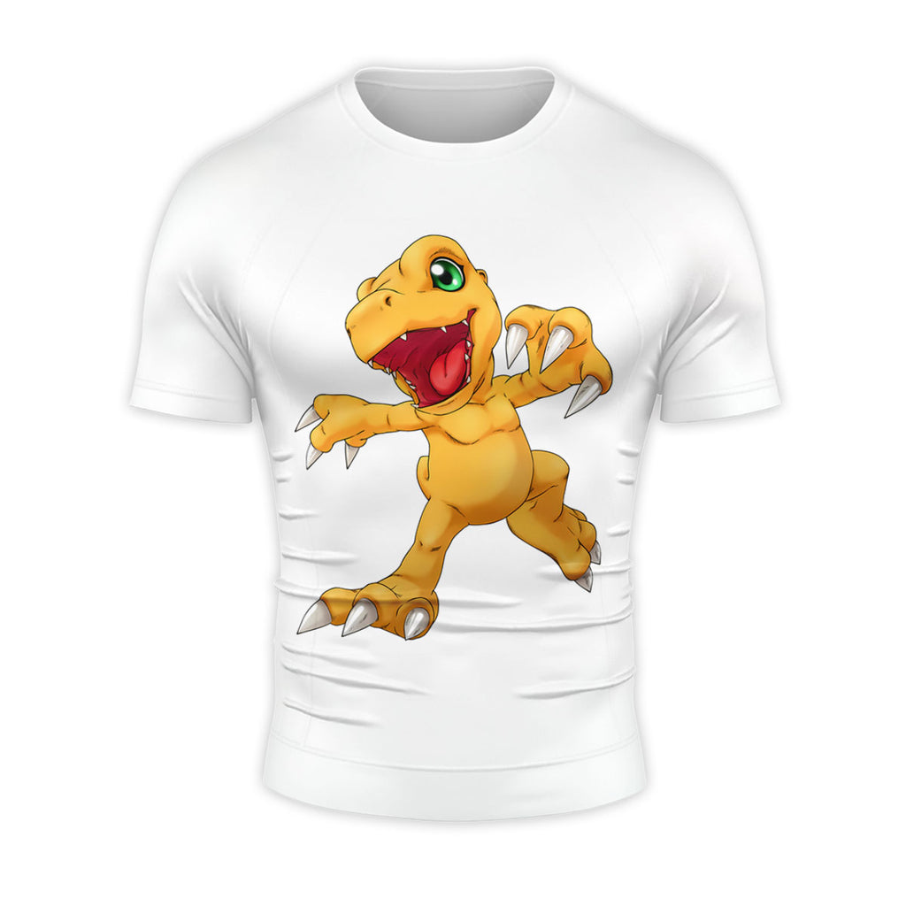 Digimon Adventure Agumon Cheerful Yellow Dinosaur Partner Anime Apparel