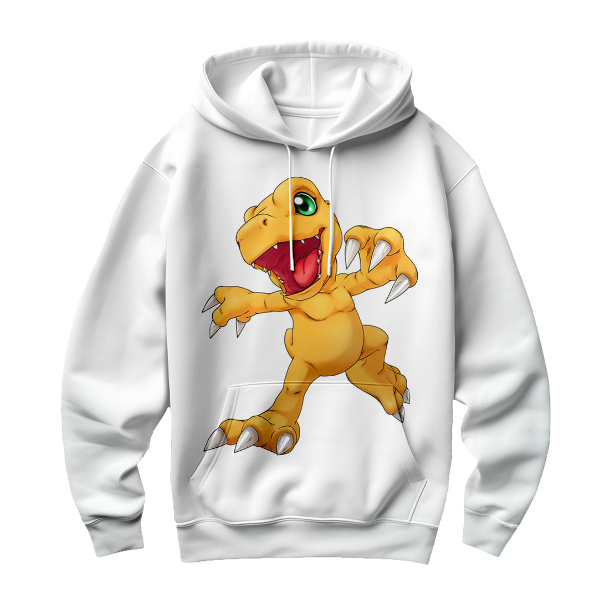 Digimon Adventure Agumon Cheerful Yellow Dinosaur Partner Anime Apparel