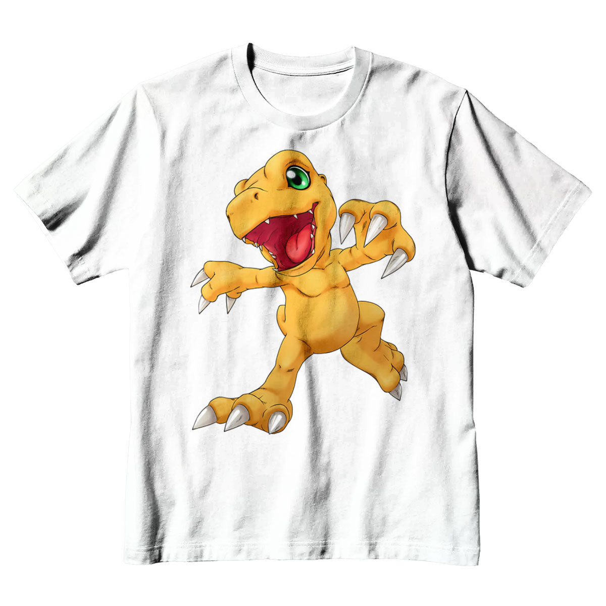 Digimon Adventure Agumon Cheerful Yellow Dinosaur Partner Anime Apparel