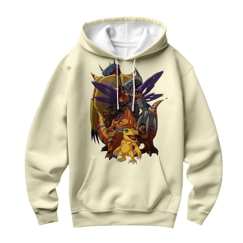 Digimon Adventure Agumon Digivolving Into Yellow Form Anime Apparel