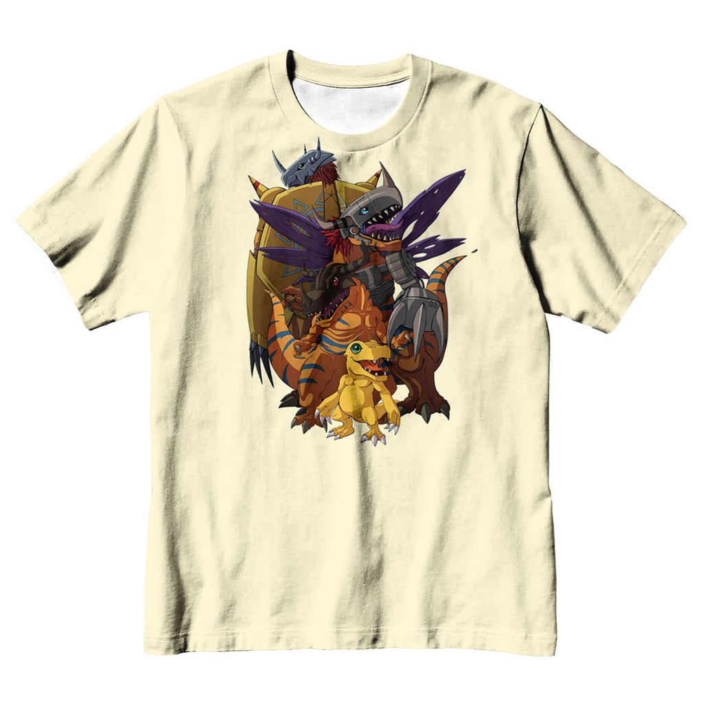 Digimon Adventure Agumon Digivolving Into Yellow Form Anime Apparel