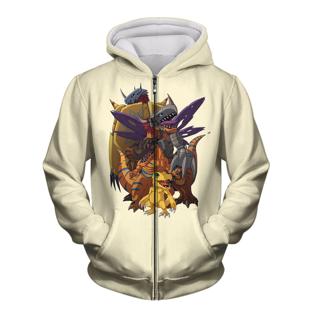 Digimon Adventure Agumon Digivolving Into Yellow Form Anime Apparel