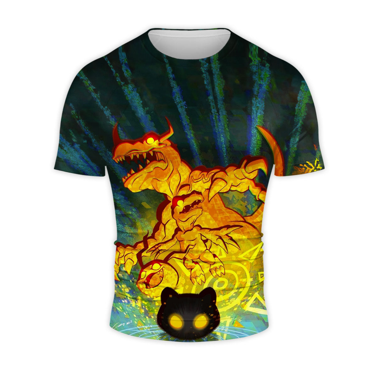 Digimon Adventure Agumon Emitting Orange Glow Anime Apparel