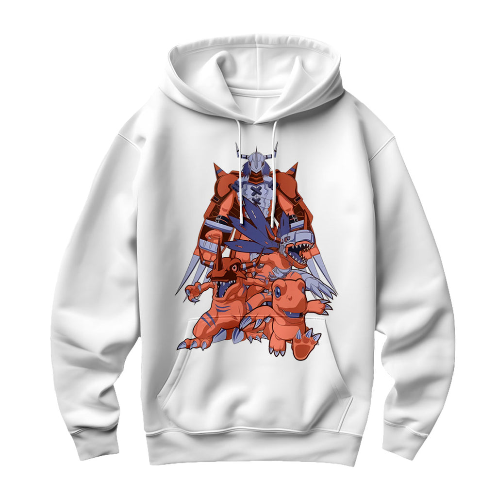 Digimon Adventure Agumon Evolution Squad White Anime Apparel