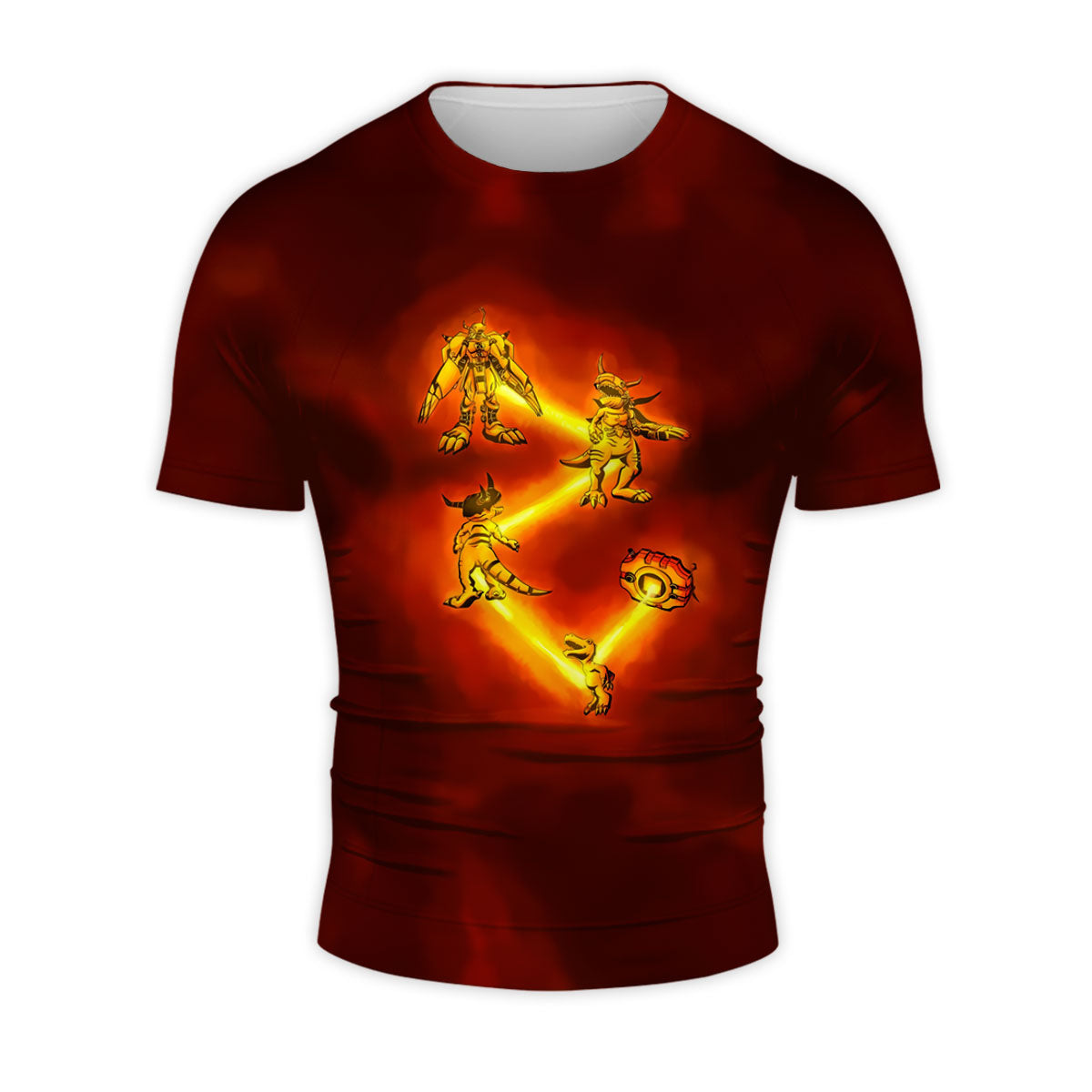 Digimon Adventure Agumon Evolving Red Anime Apparel