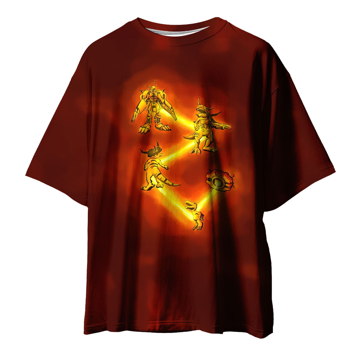 Digimon Adventure Agumon Evolving Red Anime Apparel