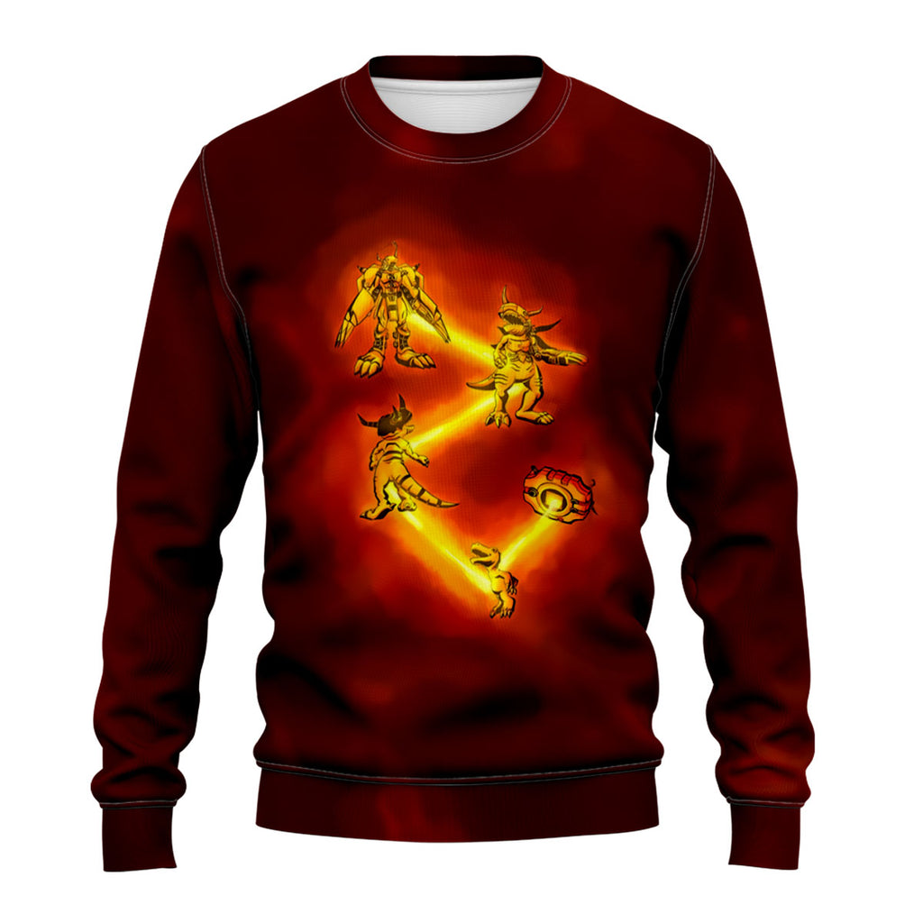 Digimon Adventure Agumon Evolving Red Anime Apparel