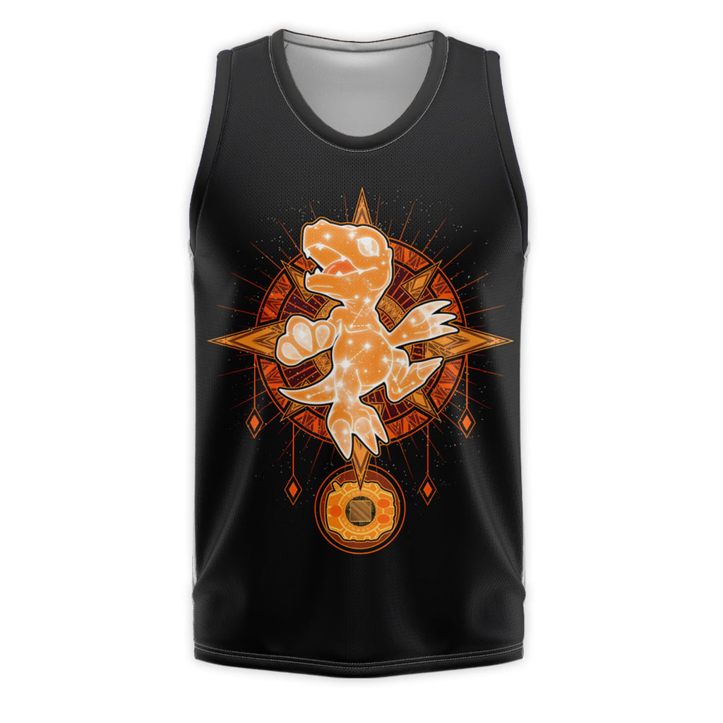 Digimon Adventure Agumon Orange With Starry Sky Pattern Anime Apparel
