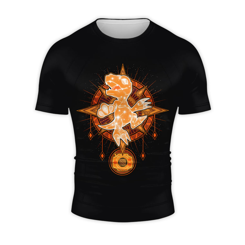 Digimon Adventure Agumon Orange With Starry Sky Pattern Anime Apparel