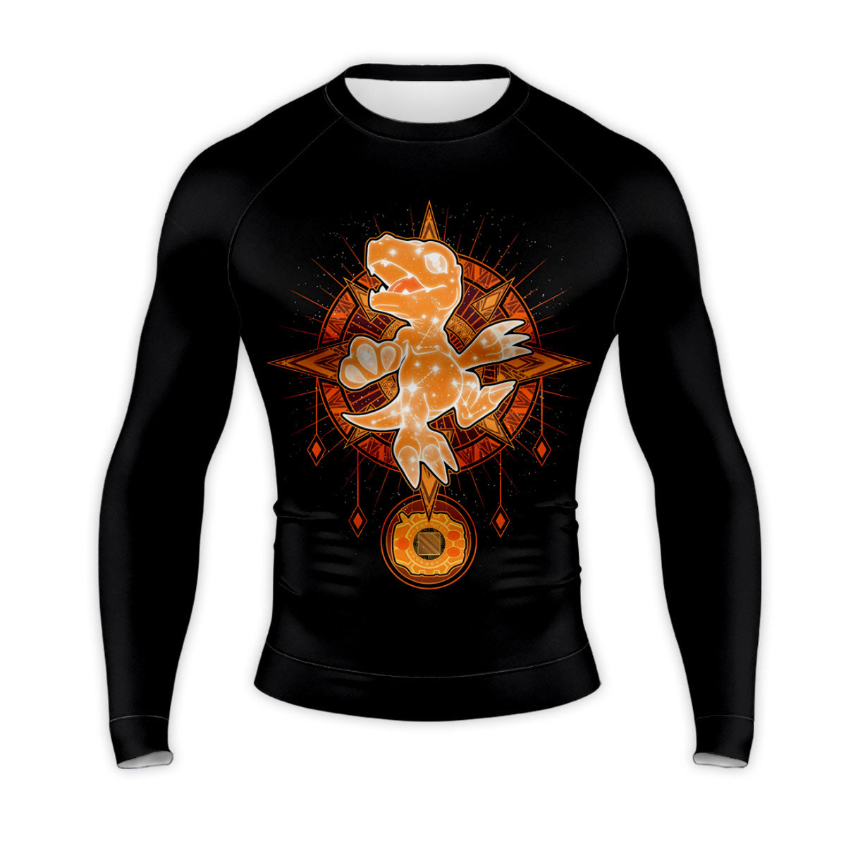 Digimon Adventure Agumon Orange With Starry Sky Pattern Anime Apparel