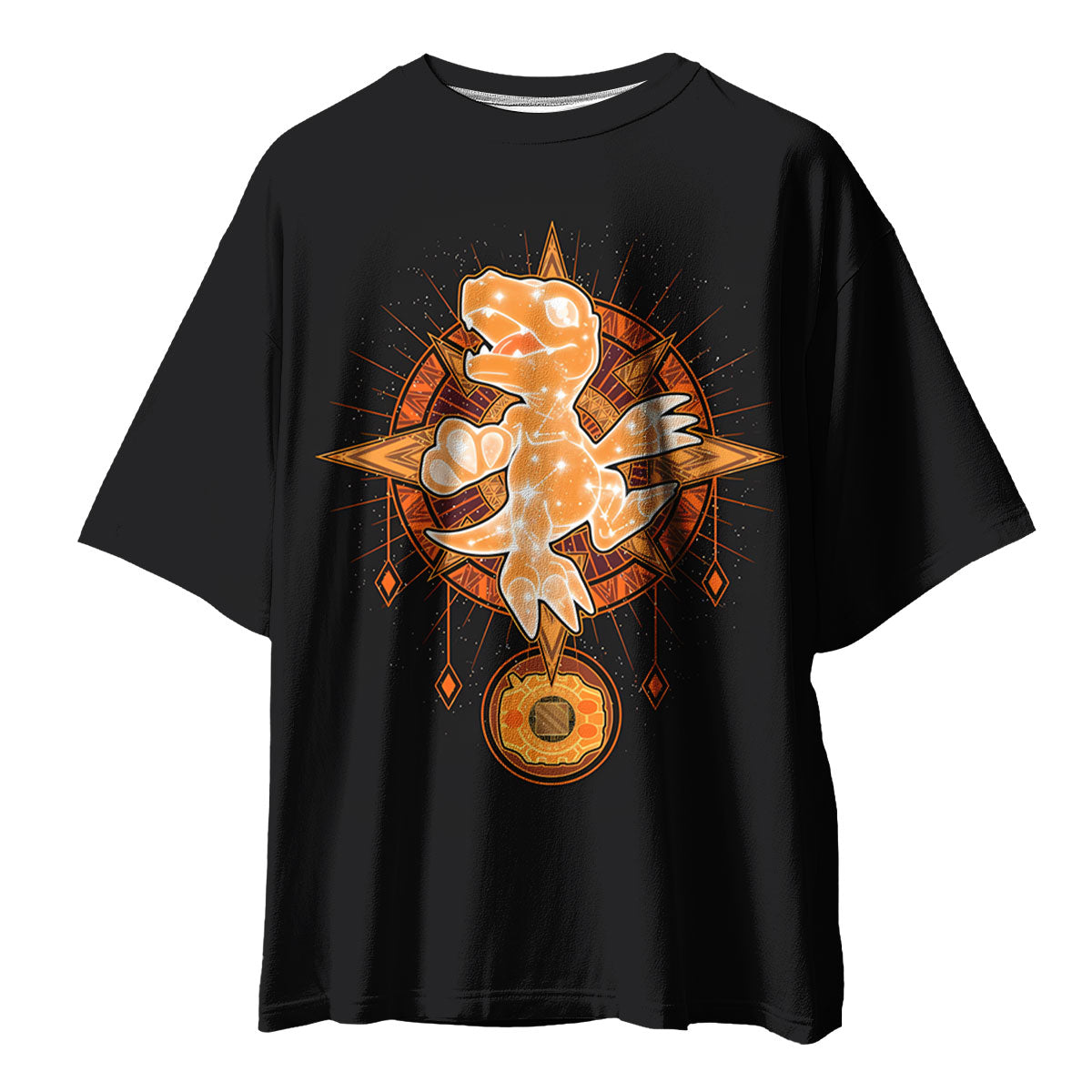 Digimon Adventure Agumon Orange With Starry Sky Pattern Anime Apparel