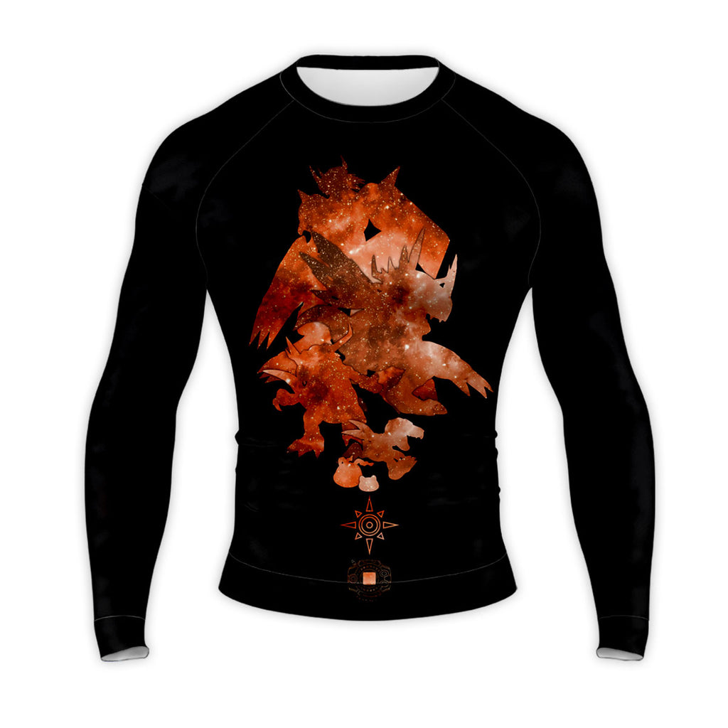 Digimon Adventure Agumon Silhouette Against Starry Sky Anime Apparel