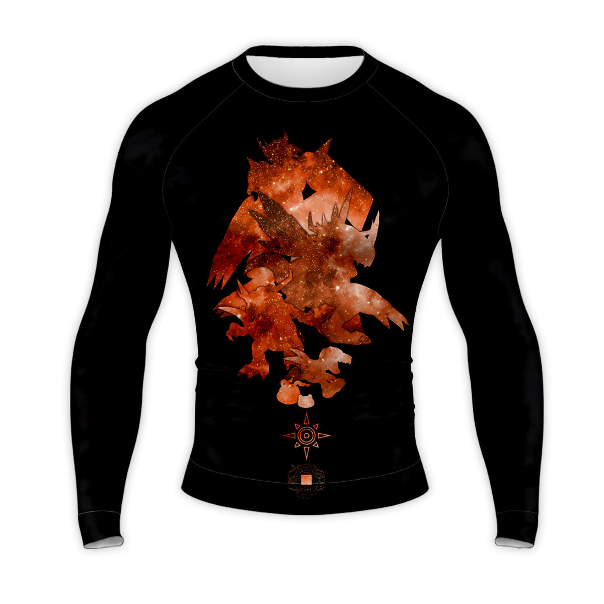 Digimon Adventure Agumon Silhouette Against Starry Sky Anime Apparel