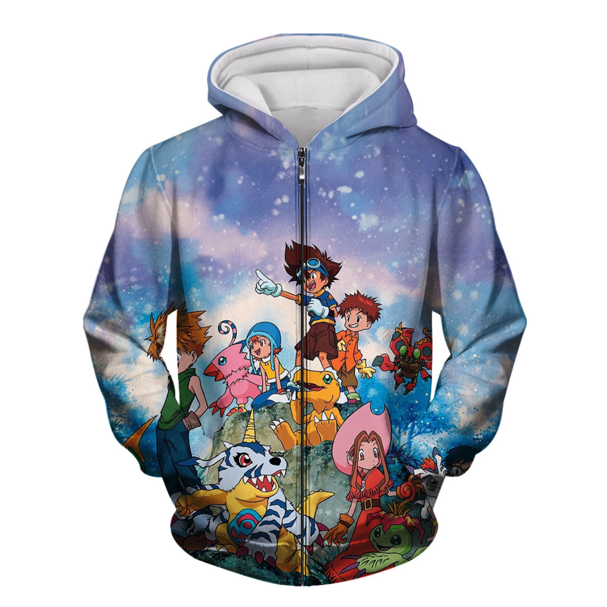 Digimon Adventure Agumon Standing On Blue Hill Anime Apparel