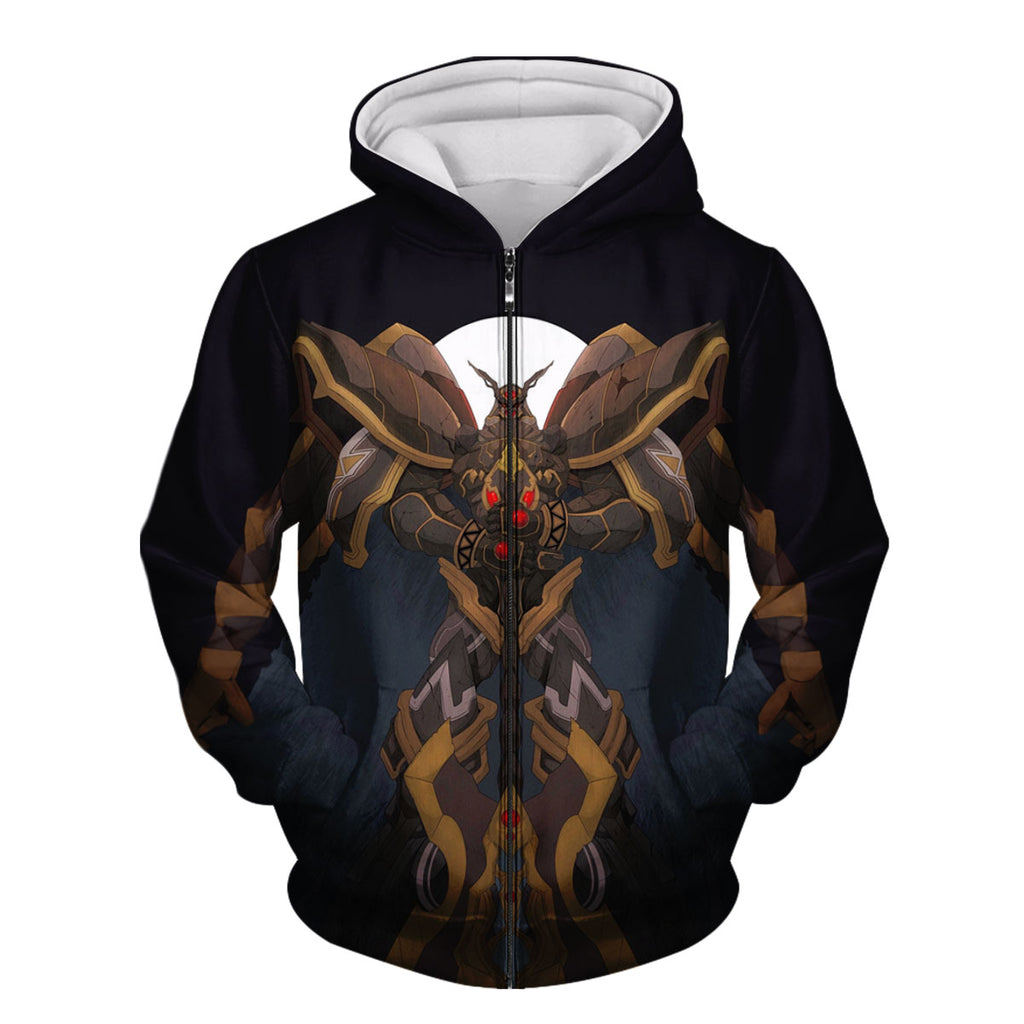 Digimon Adventure Alphamon Standing Before Dark Moon Anime Apparel
