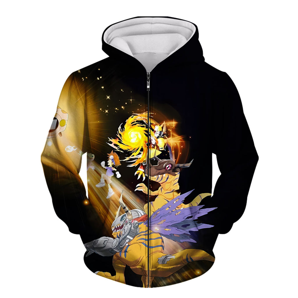 Digimon Adventure Ancientbeast Of Light Courage Evolving In Battle Anime Apparel