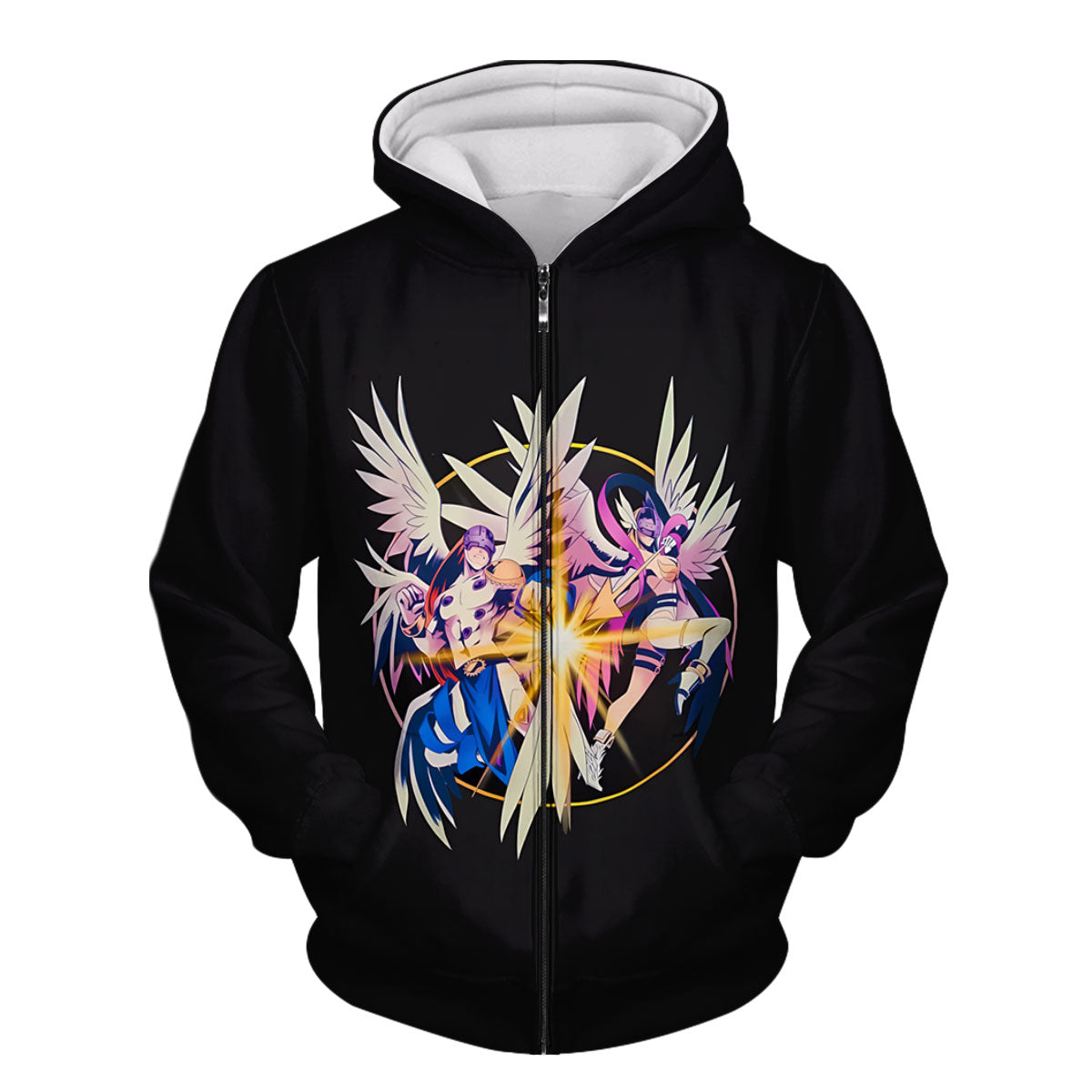 Digimon Adventure Angemon And Angewomon Shining Black Burst Anime Apparel