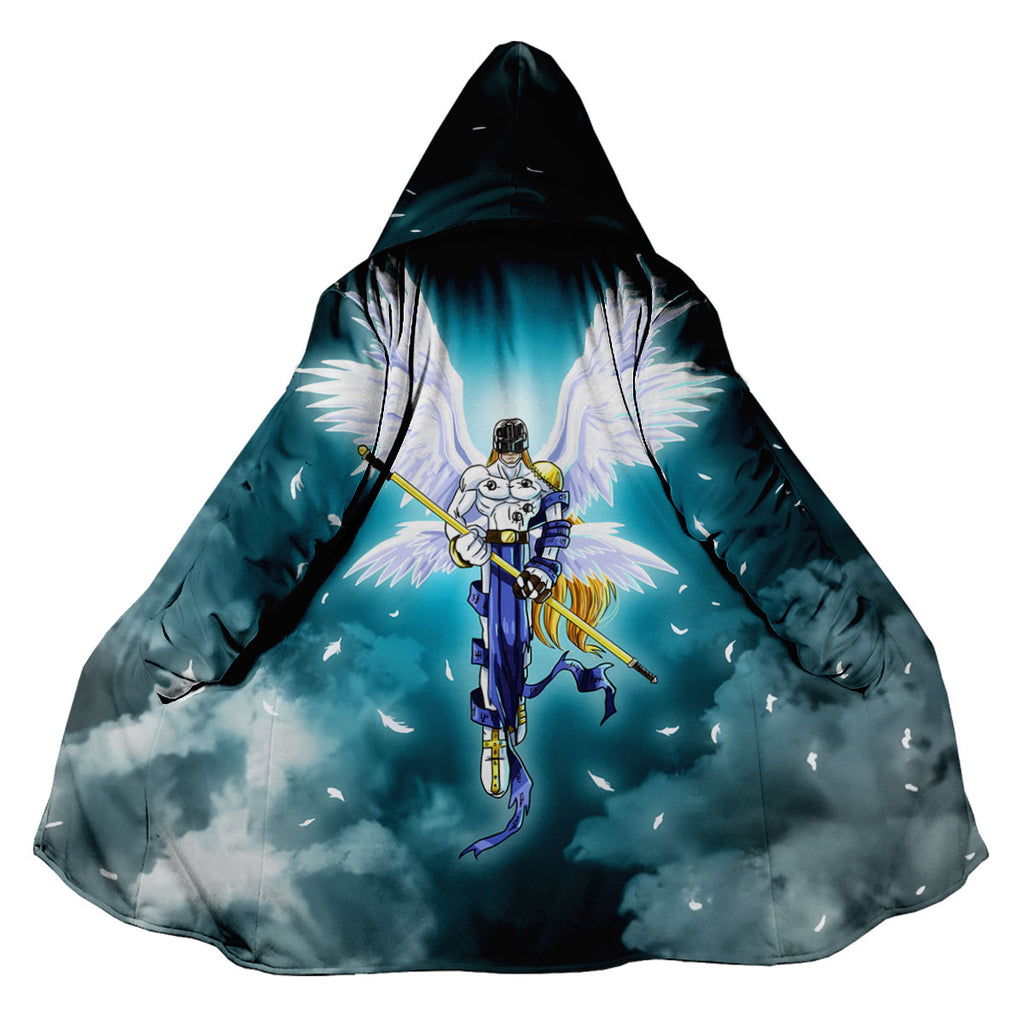 Digimon Adventure Angemon Flying In Blue Clouds Anime Apparel