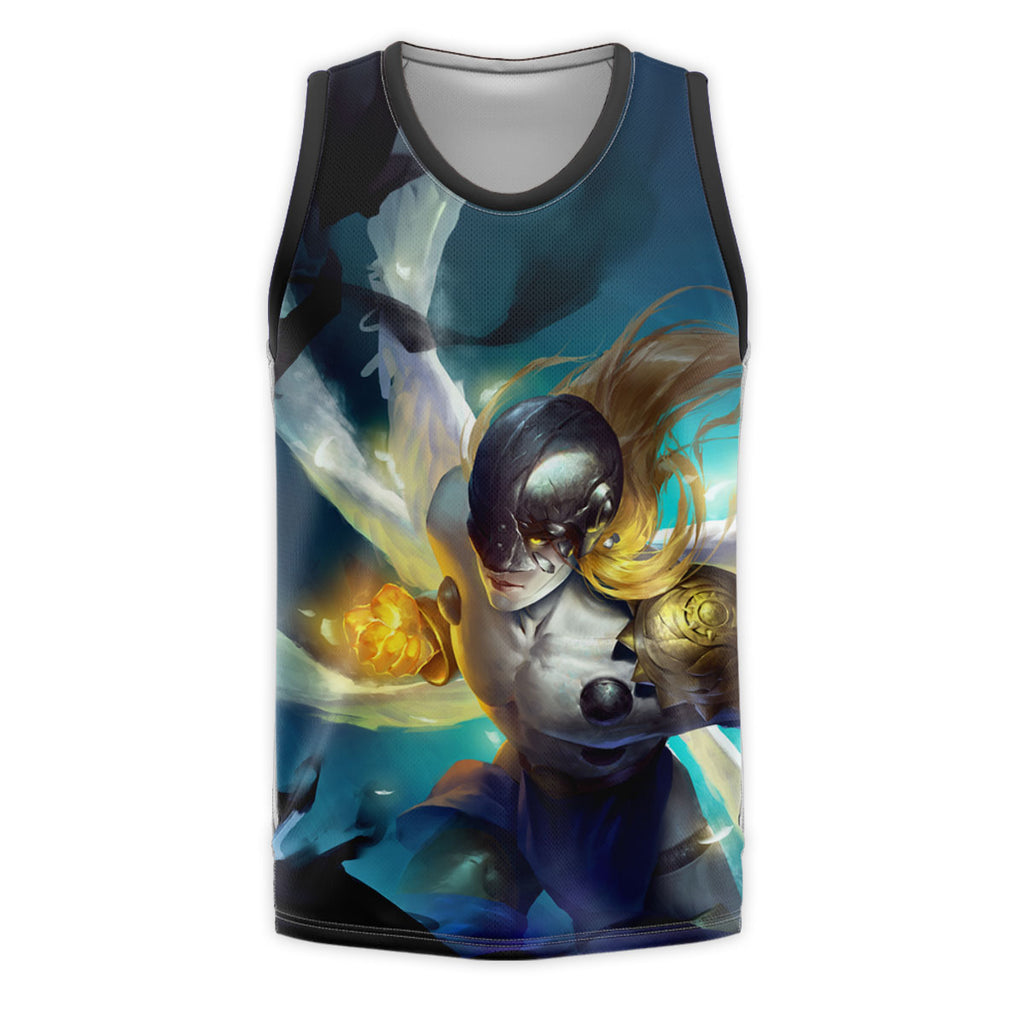 Digimon Adventure Angemon In Action Blue Illustration Anime Apparel