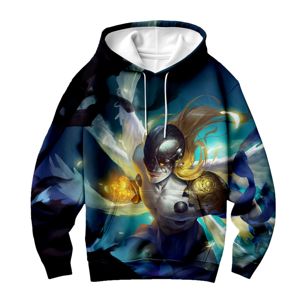 Digimon Adventure Angemon In Action Blue Illustration Anime Apparel